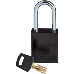 Aluminum Padlock Black 1-1/2" KD