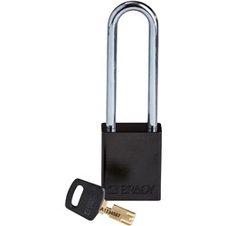 Aluminum Padlock Black 3" KD