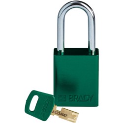 Aluminum Padlock Green 1-1/2" KD