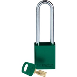 Aluminum Padlock Green 3" KD