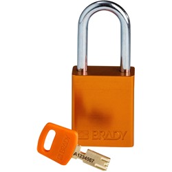 Aluminum Padlock Orange 1-1/2" KD