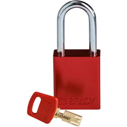 Aluminum Padlock Red 1-1/2" KD