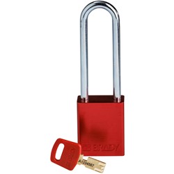 Aluminum Padlock Red 3" KD