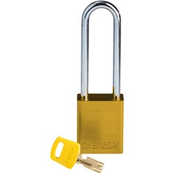 Aluminum Padlock Yellow 3" KD