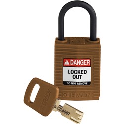 Compact Nylon Padlock Brown 1" KD