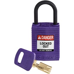 Compact Nylon Padlock Purple 1" KD