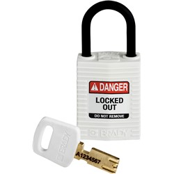 Compact Nylon Padlock White 1" KD