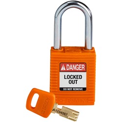 Nylon Padlock Orange 1-1/2" KD