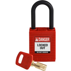 Nylon Padlock Red 1-1/2" KD