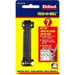 7 Piece Fold-Up Ball Key Set 1/16-5/32