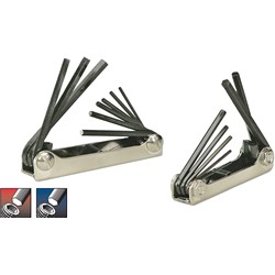 16 pc Fold-Up SAE/Metric Key Set 2 pack