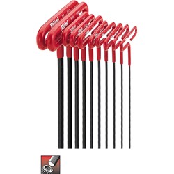 10 pc Hex T-Key Set 3/32-3/8 6" Arm