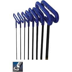 8 pc Hex T-Key Set 2.0-10.0mm 6" Arm