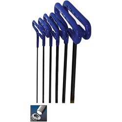 6 pc Hex T-Key Set 2.0-6.0mm 9" Arm