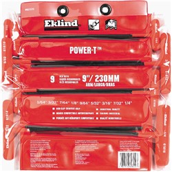 9 pc Power-T Ball Set 5/64-1/4 9" Arm