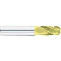 1/32" 4FL SE Carbide Ball End Mill TiN