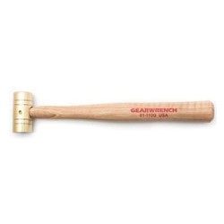 8 oz. Brass Hammer w/Hickory Handle