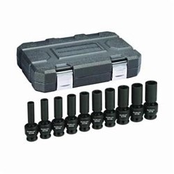 10 Pc 1/2 Dr Universal Impact Socket Set