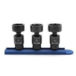 3 Pc. 3/8 Dr Universal Impact Socket Set