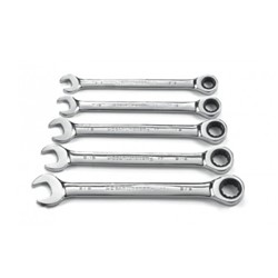 5 Pc Combination Ratcheting Wrench Set