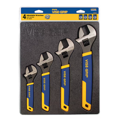 4 Pc Adjustable Wrench Set 6,8,10, & 12"