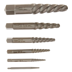 6 Pc. Set (1-6) Spiral Screw Extractors