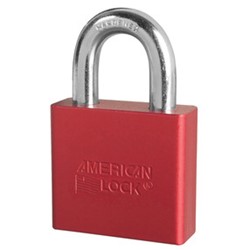 2" Wide Solid Aluminum Padlock Red