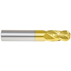 9/16 4FL SE Ball Carbide End Mill TiN