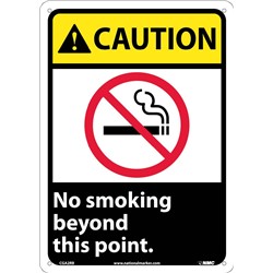 No Smoking Beyond This Point Sign