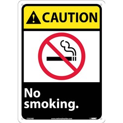 Caution No Smoking Sign