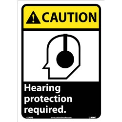 Caution Hearing Protection Required Sign