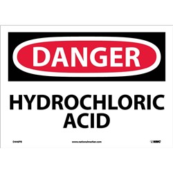 Danger Hydrochloric Acid Sign