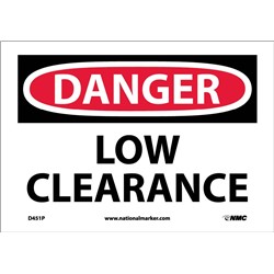 Danger Low Clearance Sign - Bilingual