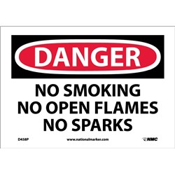 No Smoking No Open Flames No Sparks Sign