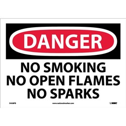 No Smoking No Open Flames No Sparks Sign