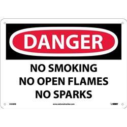 No Smoking No Open Flames No Sparks Sign