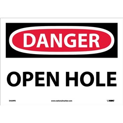 Danger Open Hole Sign