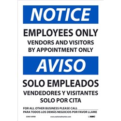 Notice Employees Only Bilingual