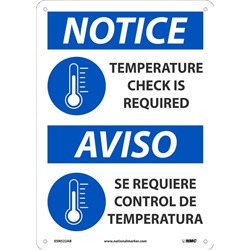 Notice Temp Check Required Bilingual