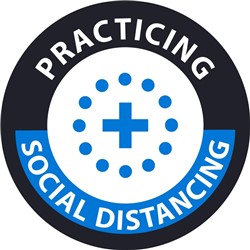 Hard Hat Label Social Distancing