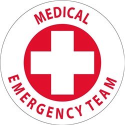 Hard Hat Label Medical Emergency Team