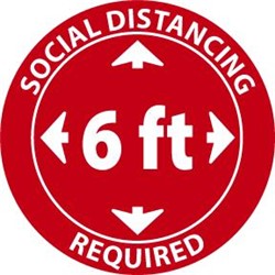 Social Distancing Required 4"