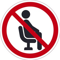 No Seating Graphic 6"