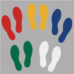 3.5" x 9.5" Footprints Red 25/Pk