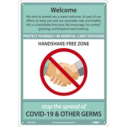 Welcome Handshake Free Zone