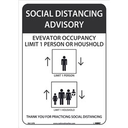 Social Distancing Advisory Elevator