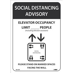 Social Distancing Advisory Elevator