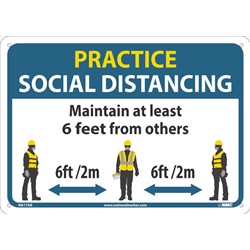 Practice Social Distancing Sign