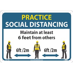 Practice Social Distancing Sign