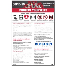 Covid-19 Protect Yourself Poster 18"x12"